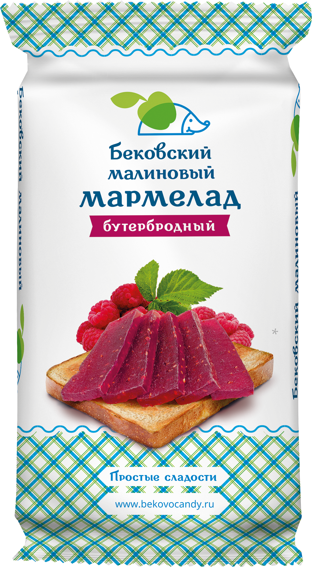 Мармелад "Бековский" Малиновый бутербродный 270г/Бековский РПК "Октябрь"