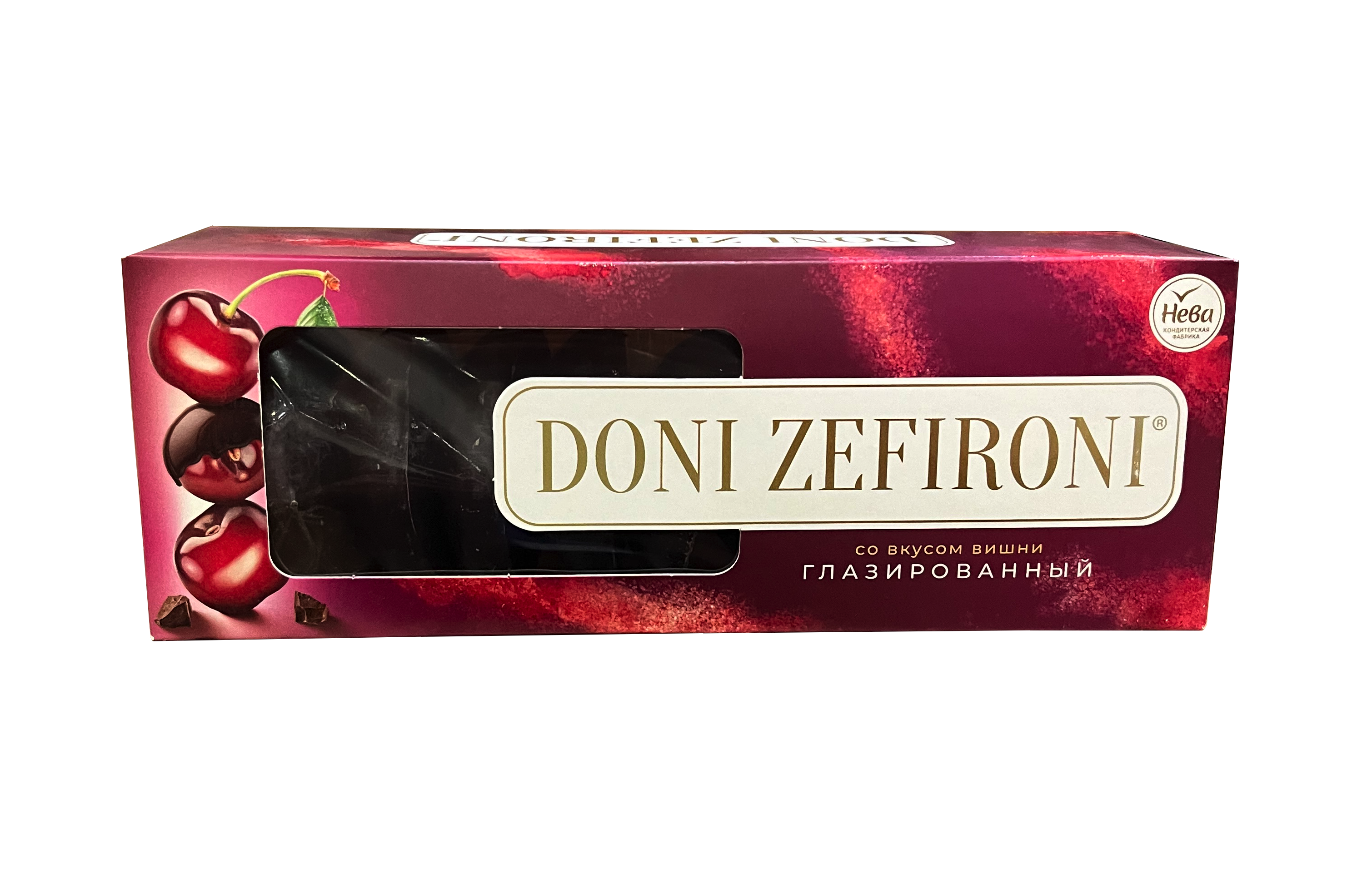 Зефир "DONI ZEFIRONI" со вкусом Вишни глазировованный 210г/КФ Нева