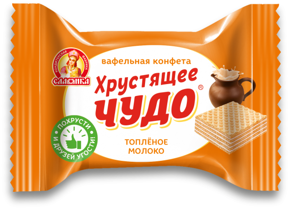 Конфеты "Хрустящее чудо" со вкусом Топленого молока 500г/Славянка